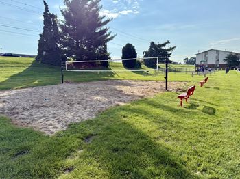 Sand volleyball court